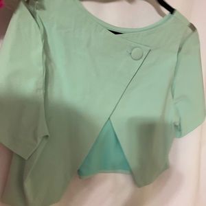 Mint green crop top